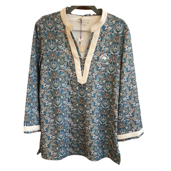 Peter Millar Paisley UPF50 Tunic Top Size Medium - Picture 3 of 8